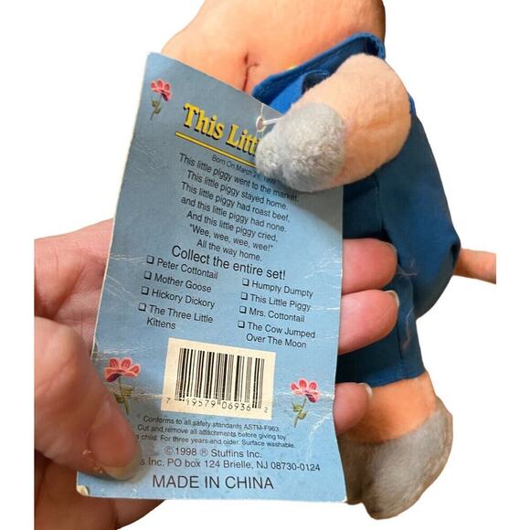 VTG Lot Of 2 Peter Cottontails Fairy Tale Friends Plush Stuffed Toy Piggy Mouse - Picture 2 of 10